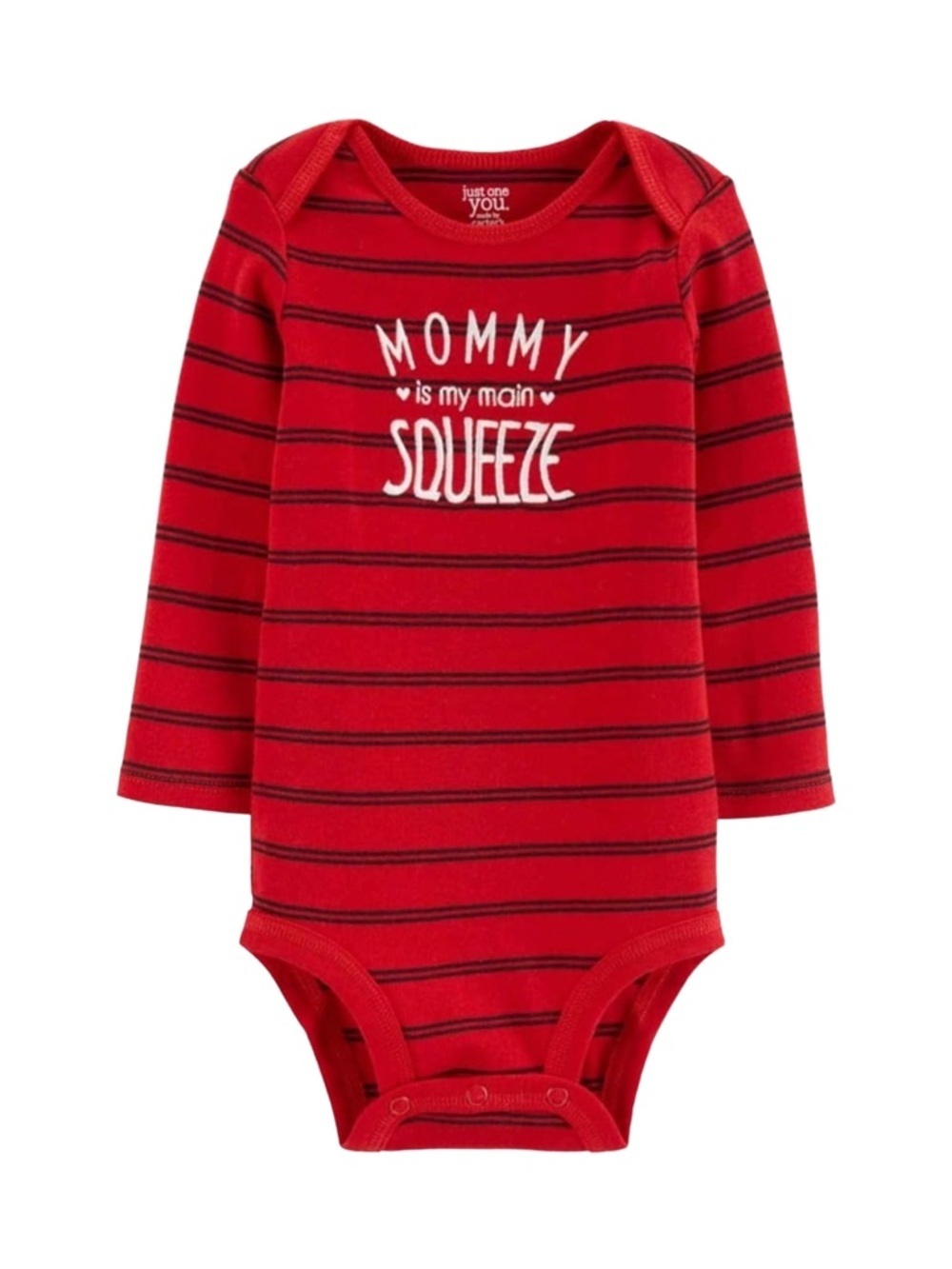 CARTER’S “MOMMY IS MY MAIN SQUEEZE” BODYSUIT - RED SIZE 12M (NEW WITH TAGS) A12
